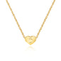 Stainless Steel Heart Letter Pendant Necklace