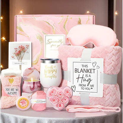 Pink Spa Gift Basket Set