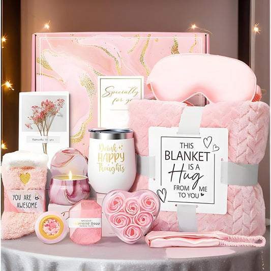 Pink Spa Gift Basket Set