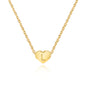 Stainless Steel Heart Letter Pendant Necklace