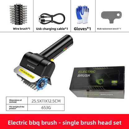 Rechargeable Electric Grill Cleaning Brush with Multiple Attachments