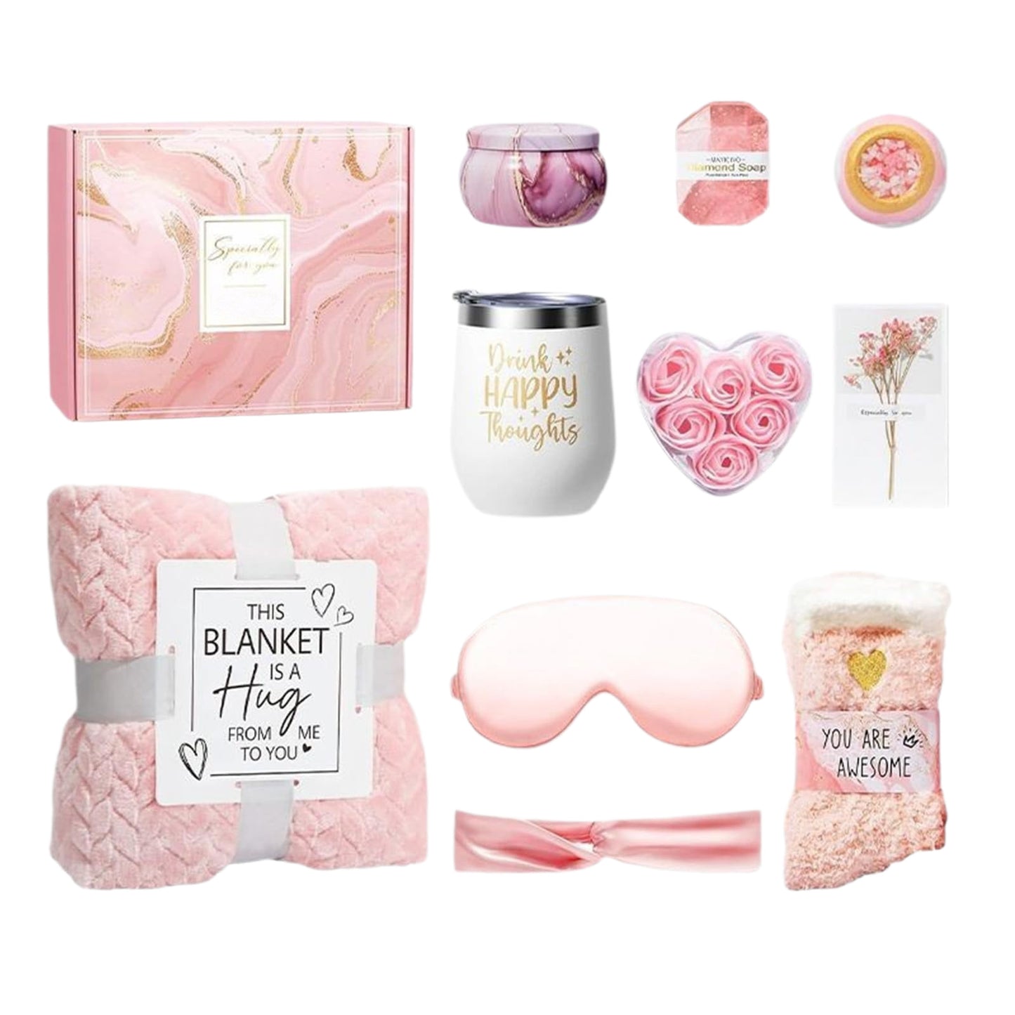 Pink Spa Gift Basket Set