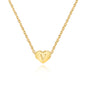 Stainless Steel Heart Letter Pendant Necklace