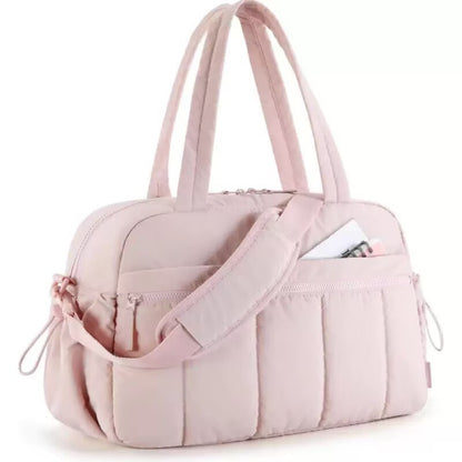 Personalized Quilted Travel Handbag with Embroidery