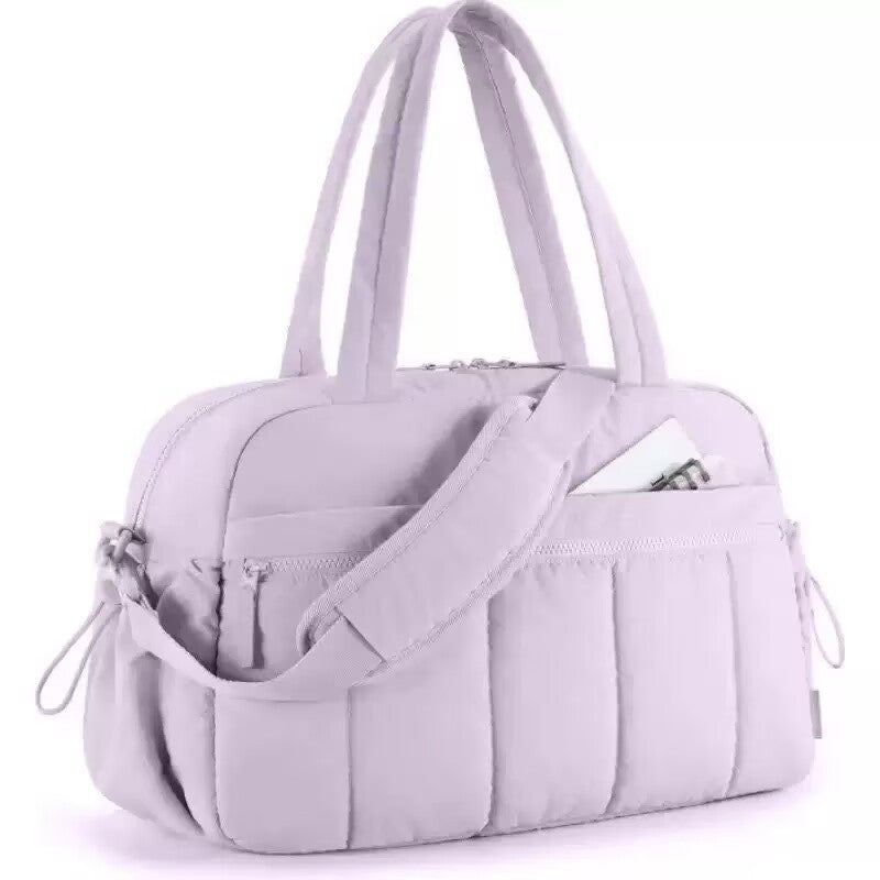Personalized Quilted Travel Handbag with Embroidery