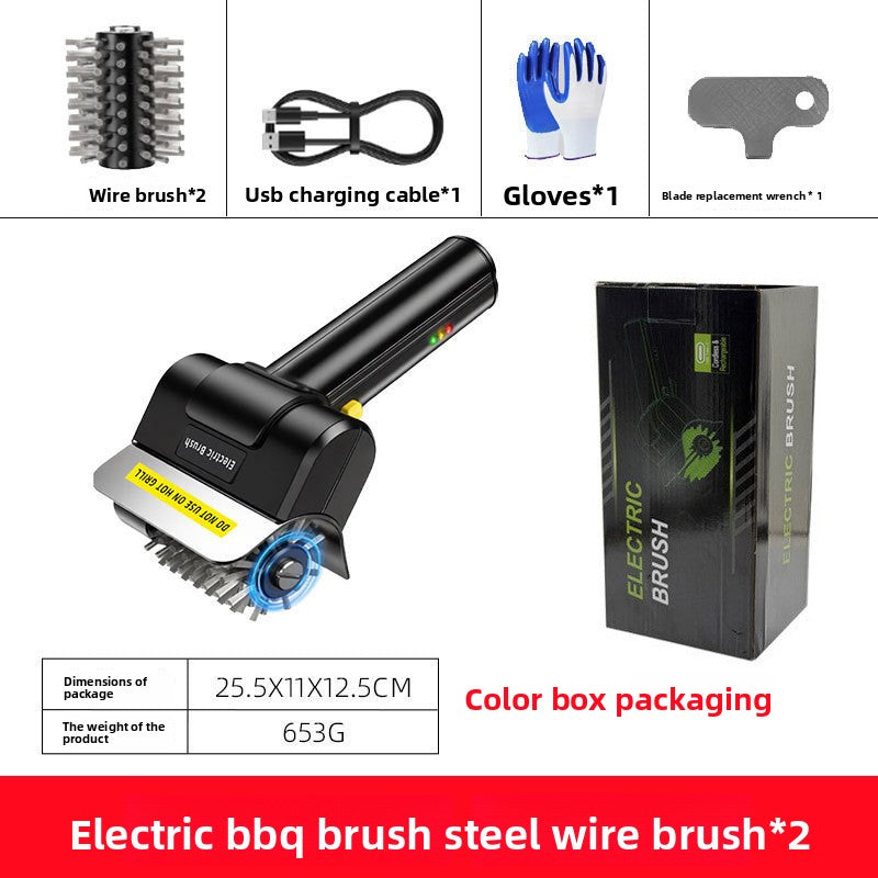 Rechargeable Electric Grill Cleaning Brush with Multiple Attachments