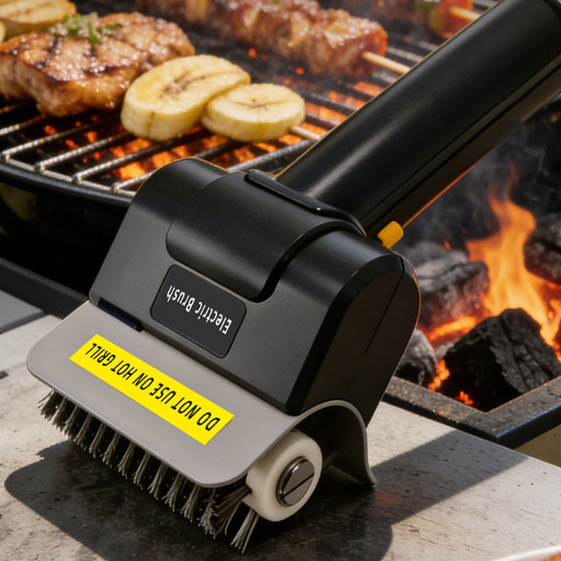 Rechargeable Electric Grill Cleaning Brush with Multiple Attachments