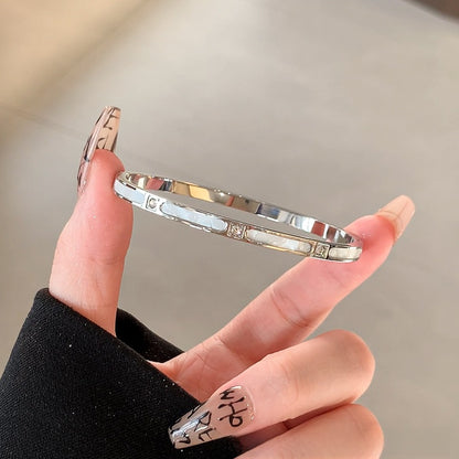 White Mother-of-Pearl Bamboo Joint Bracelet