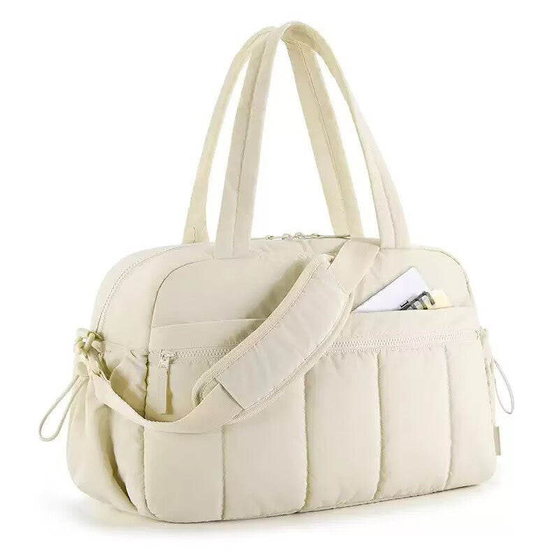 Personalized Quilted Travel Handbag with Embroidery