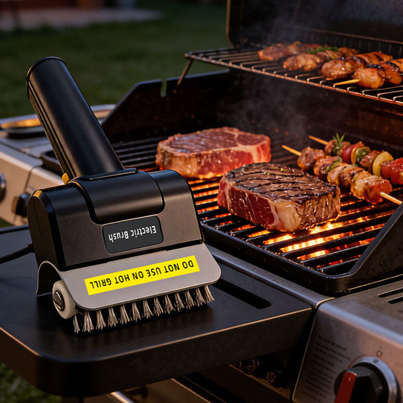 Rechargeable Electric Grill Cleaning Brush with Multiple Attachments