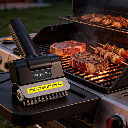 Rechargeable Electric Grill Cleaning Brush with Multiple Attachments