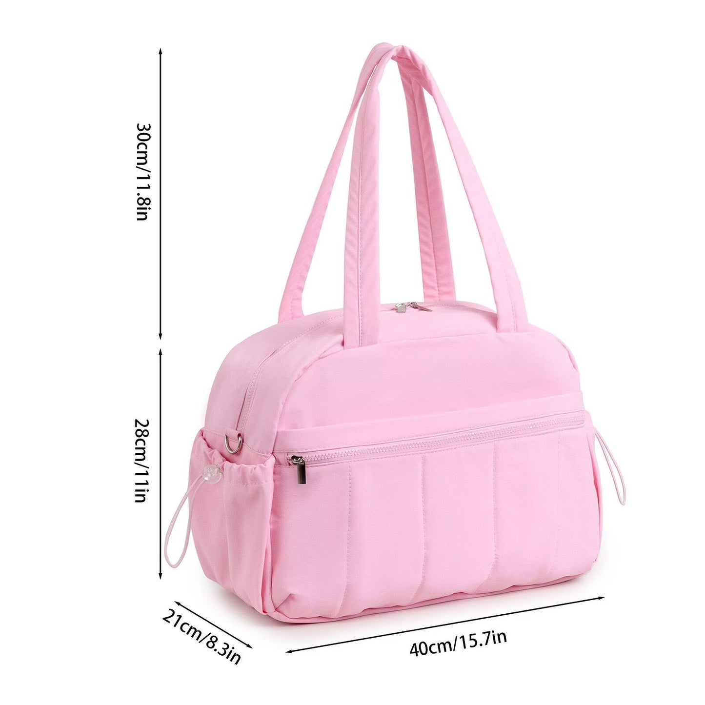 Personalized Quilted Travel Handbag with Embroidery