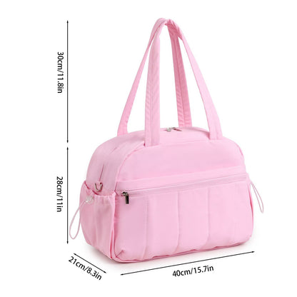 Personalized Quilted Travel Handbag with Embroidery