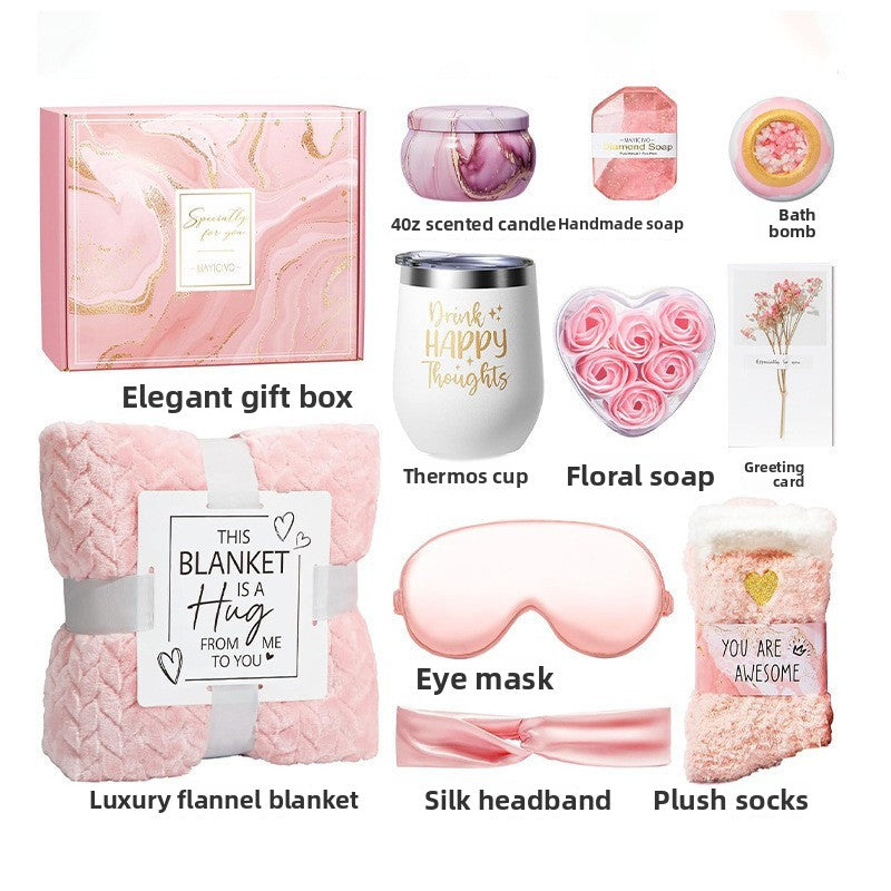 Pink Spa Gift Basket Set