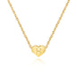 Stainless Steel Heart Letter Pendant Necklace