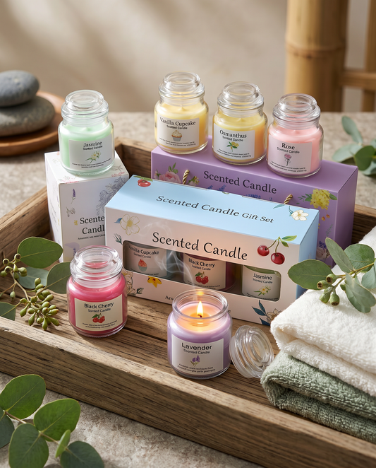 Aromatherapy Scented Candle Gift Set – Soy Wax