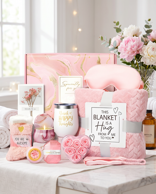 Luxury Spa Gift Basket Set – Self-Care Pampering Kit